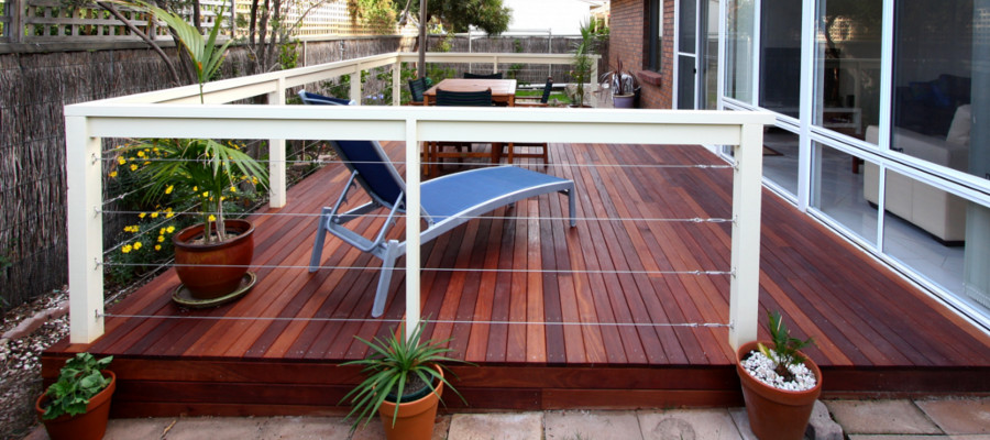 Build A Timber Deck Over Concrete, Laying Decking On Patio Slabs