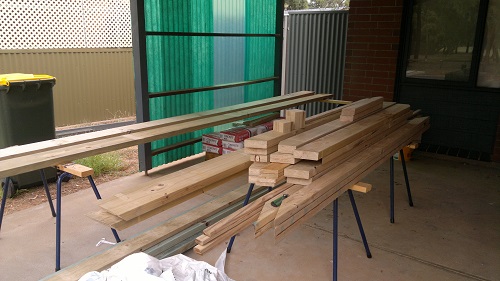 Pre cut timber for Gable Pergola